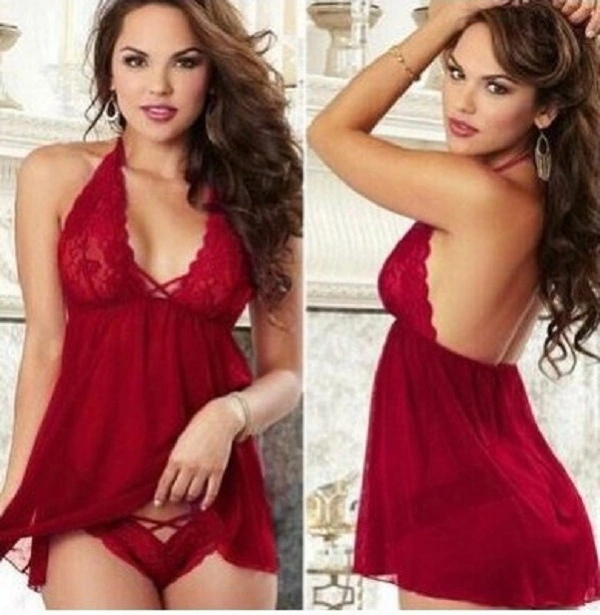 Wholesale Custom Economical Design Sexy Silk Pajamas Sleepwear Plus Size Sexy Lace Dress - Image 2