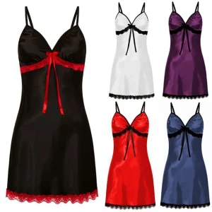 Black Lace Us Size Negligee Chemise for Women See Through Eyelash Lingerie Sexy Sheer Floral Nightgown Robe Negligee