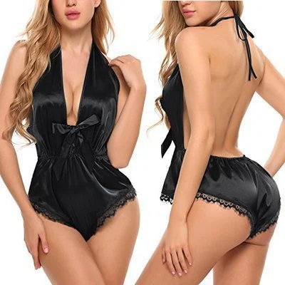 Avidlove Women Sexy Lingerie Teddy One Piece Lace Halter Babydoll Bodysuit - Image 6