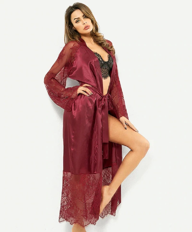 Wholesale Ladies Erotic See Through Plus Size Sexy Women Babydoll Lingerie Lace Chemise Halter Nightwear Teddy Dress - Image 7