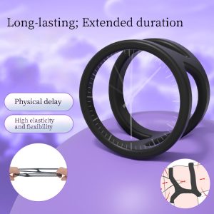 Male Penis Ring, Adult Male Double Penis Ring Sex Toy