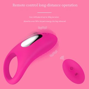Male remote-controlled wireless vibrating penis ring adult product male penis ring