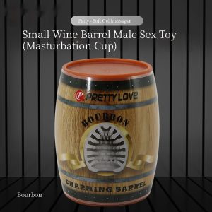 Mini barrel-shaped pleasure cup, soft TPR material male masturbator with 3D particle channel, portable massage stimulator