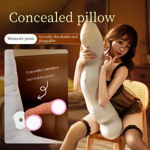 Women's body pillow with concealed female masturbator, realistic dildo/penis sex machine, automatic thrusting dildo vibrator with heating function, adult sex toy body pillow, suitable for men and women/couples.